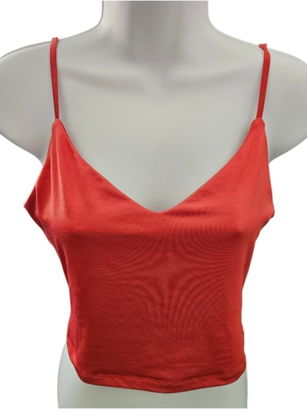 Dynamite Orange Cropped Tank Top Size Small